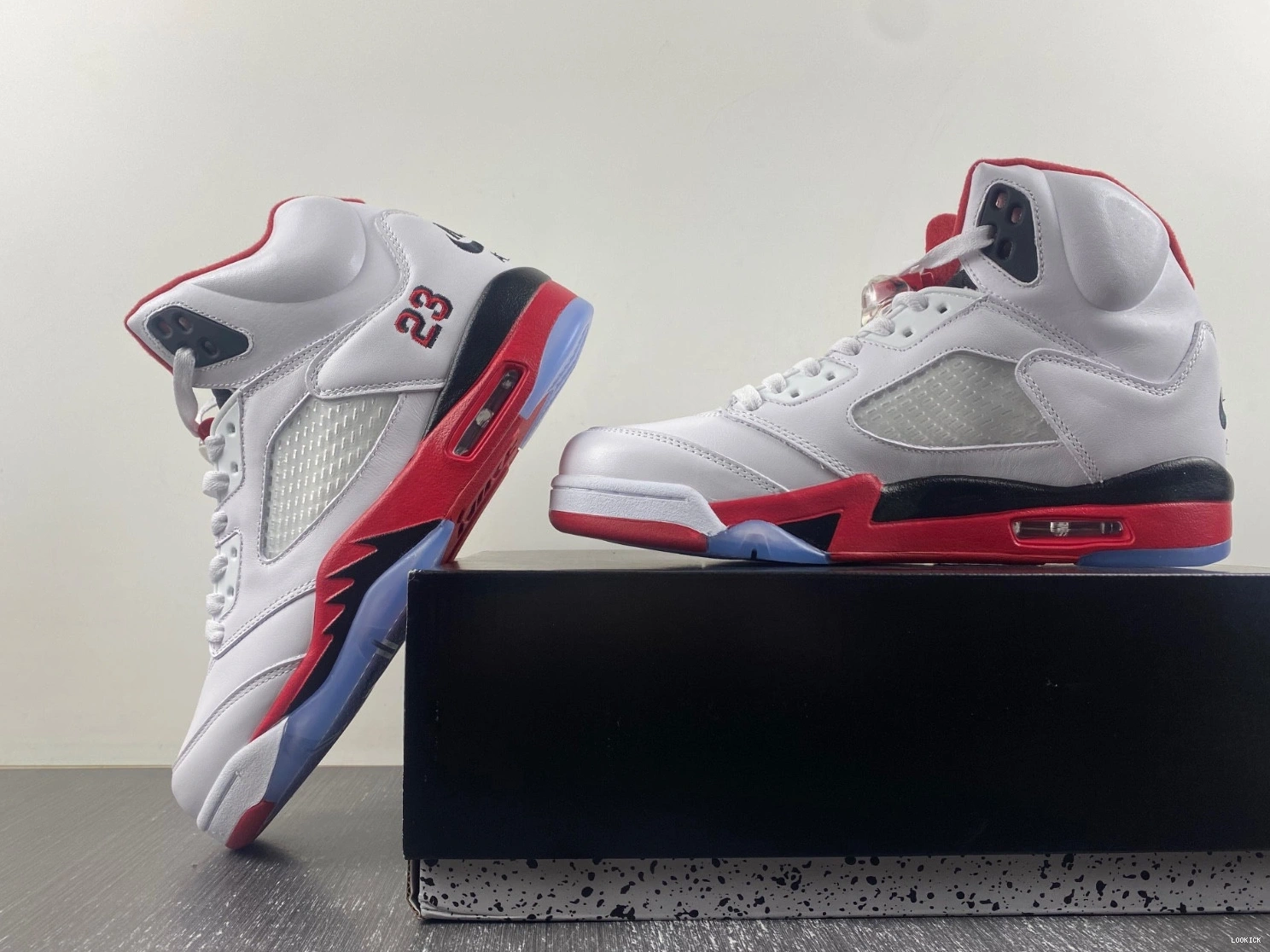 Rep  Retro 136027-120 Tongue Fire Red Men's (2013) 5 Jordan Black 0519